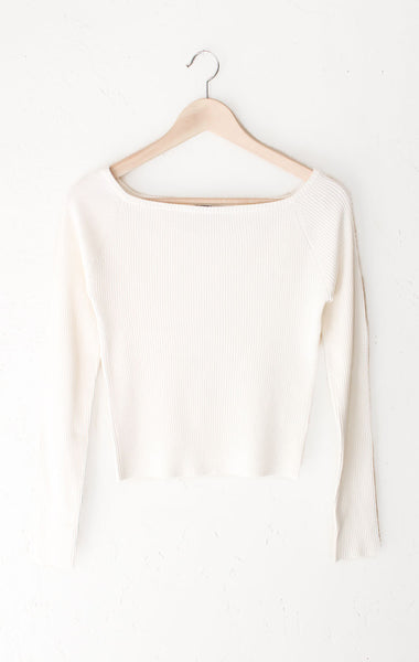 Ribbed Knit Crop Sweater - NYCT Clothing