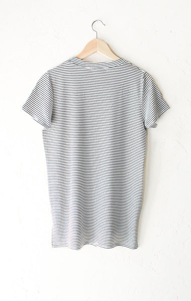 Striped Oversized Shirt - White - NYCT Clothing