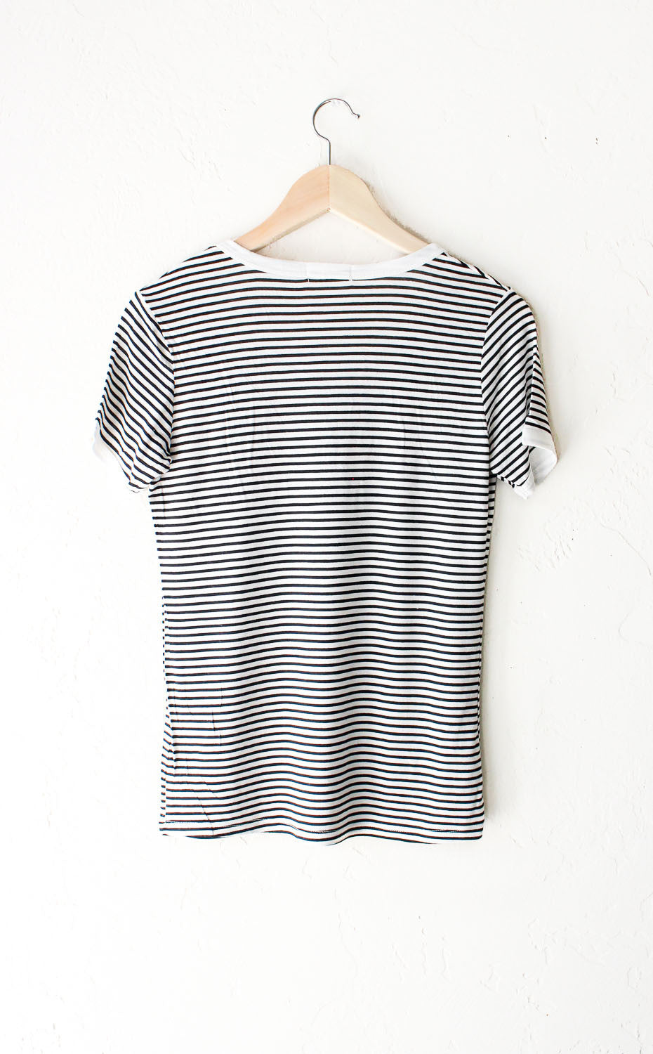 Striped Ringer Tee - White/Black - NYCT Clothing
