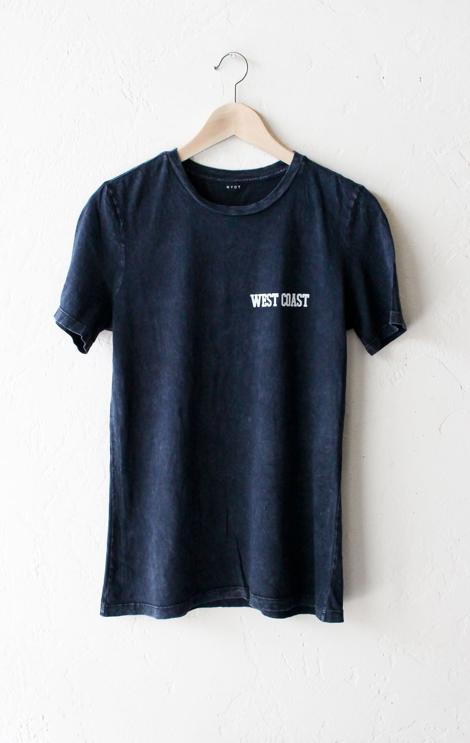 West Coast Relaxed Tee - Acid Wash Black - NYCT CLOTHING