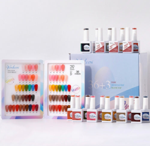 VENDEENI UV GEL POLISH SET with FREE COLOR CHART - 60 pcs