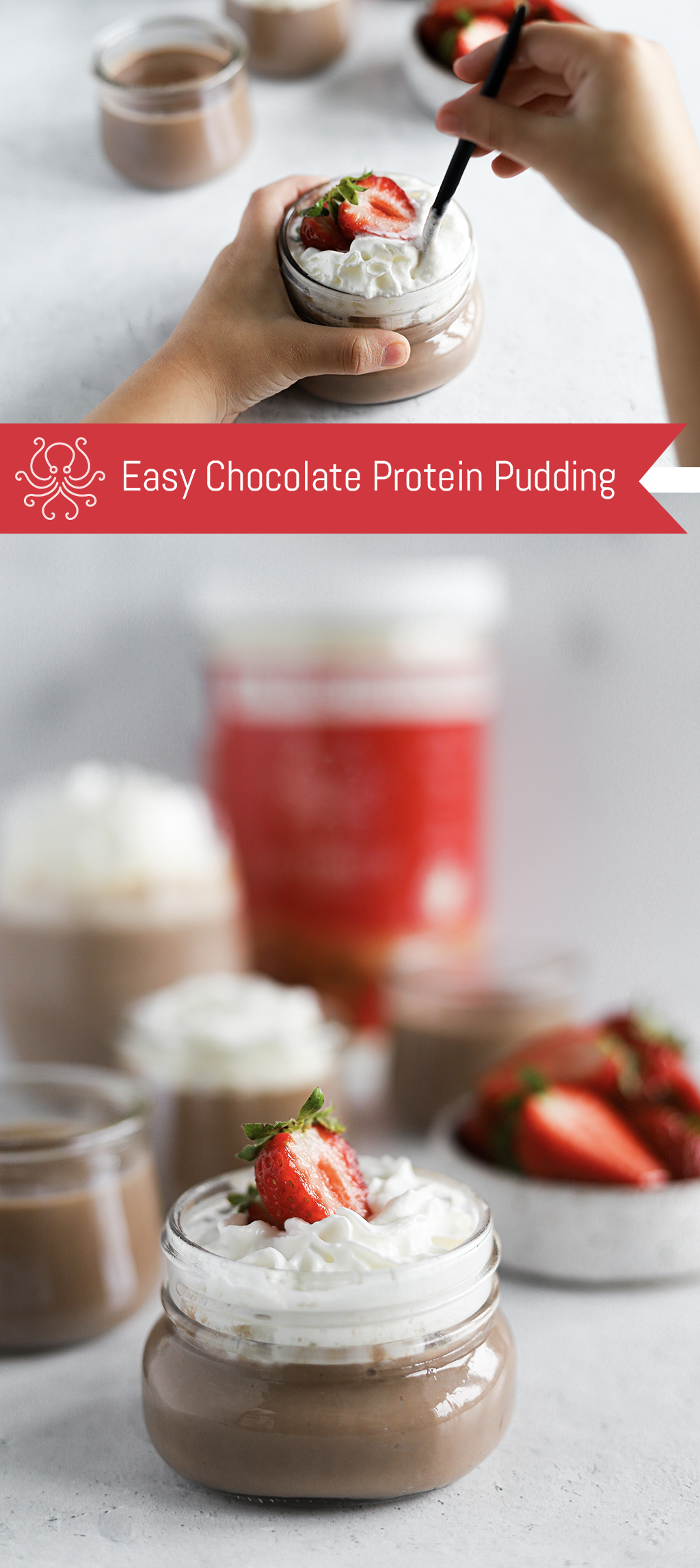 Easy Chocolate Protein Pudding with Octonuts Almond Protein Powder