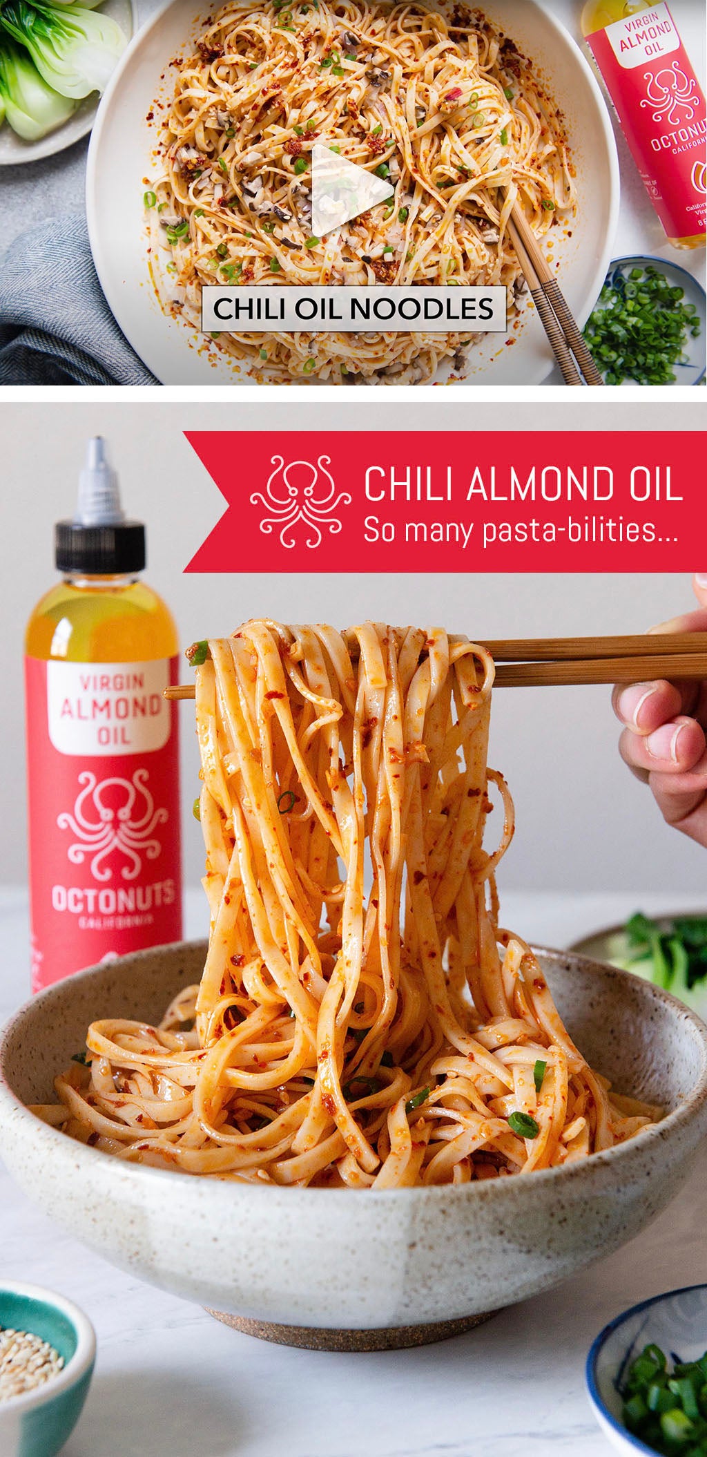 Octonuts Chili Almond Oil Noodles Recipe