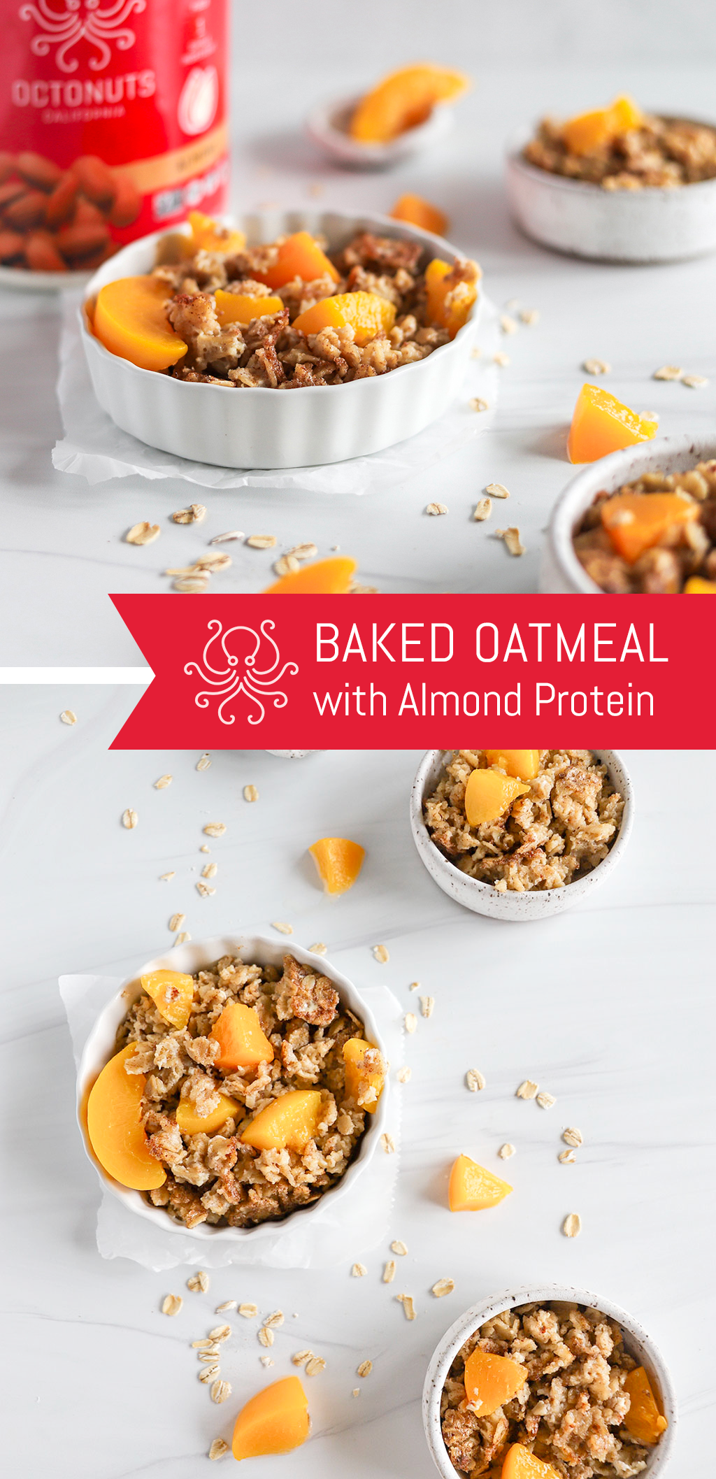 Protein Packed Baked Oatmeal with Octonuts Almond Protein Powder