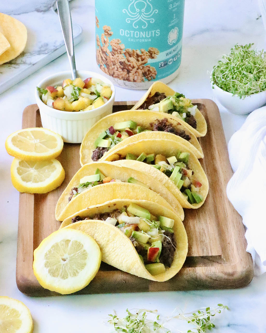 Vegan Walnut Black Bean Tacos