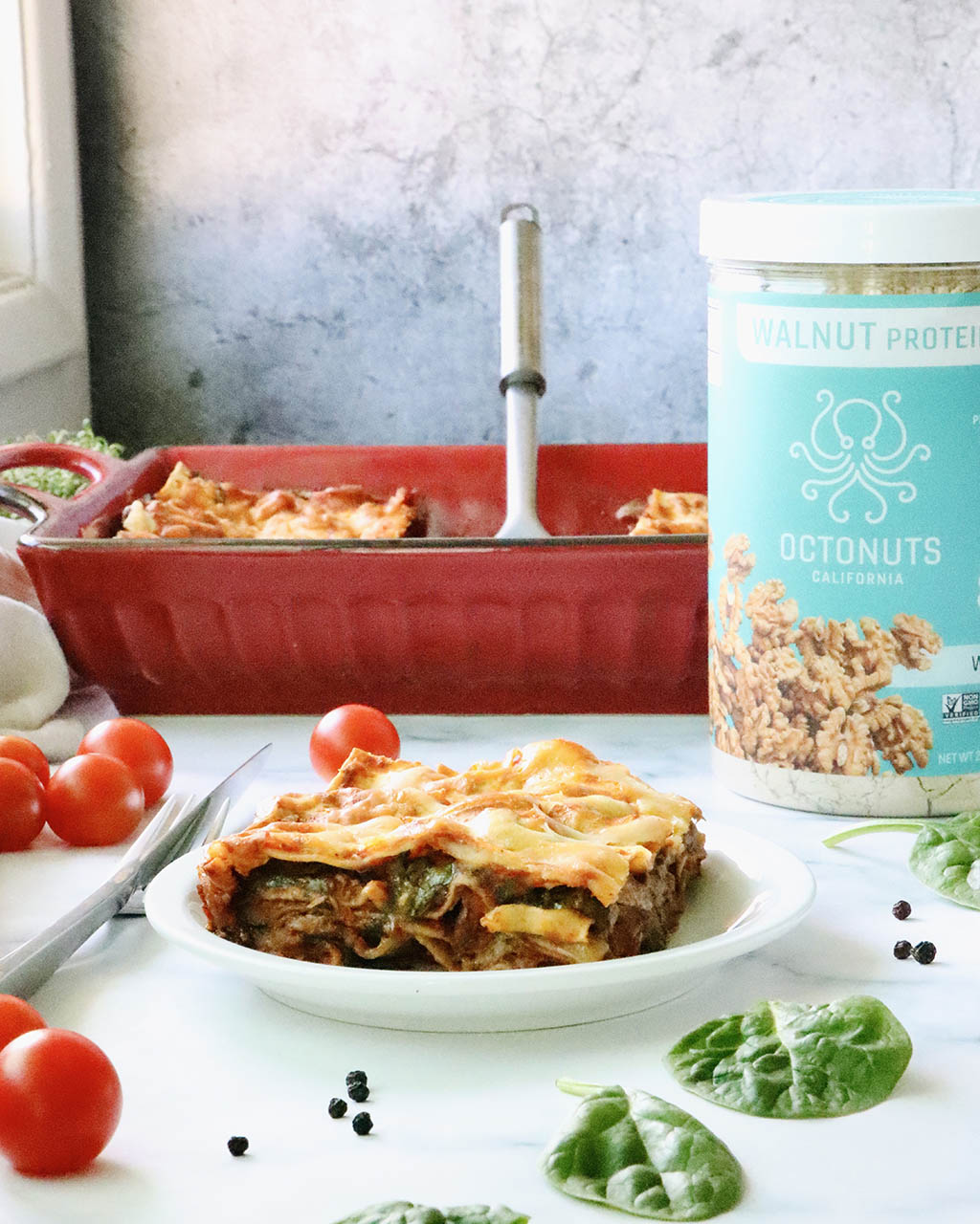 Mushroom, Walnut and Spinach Veggie Lasagne