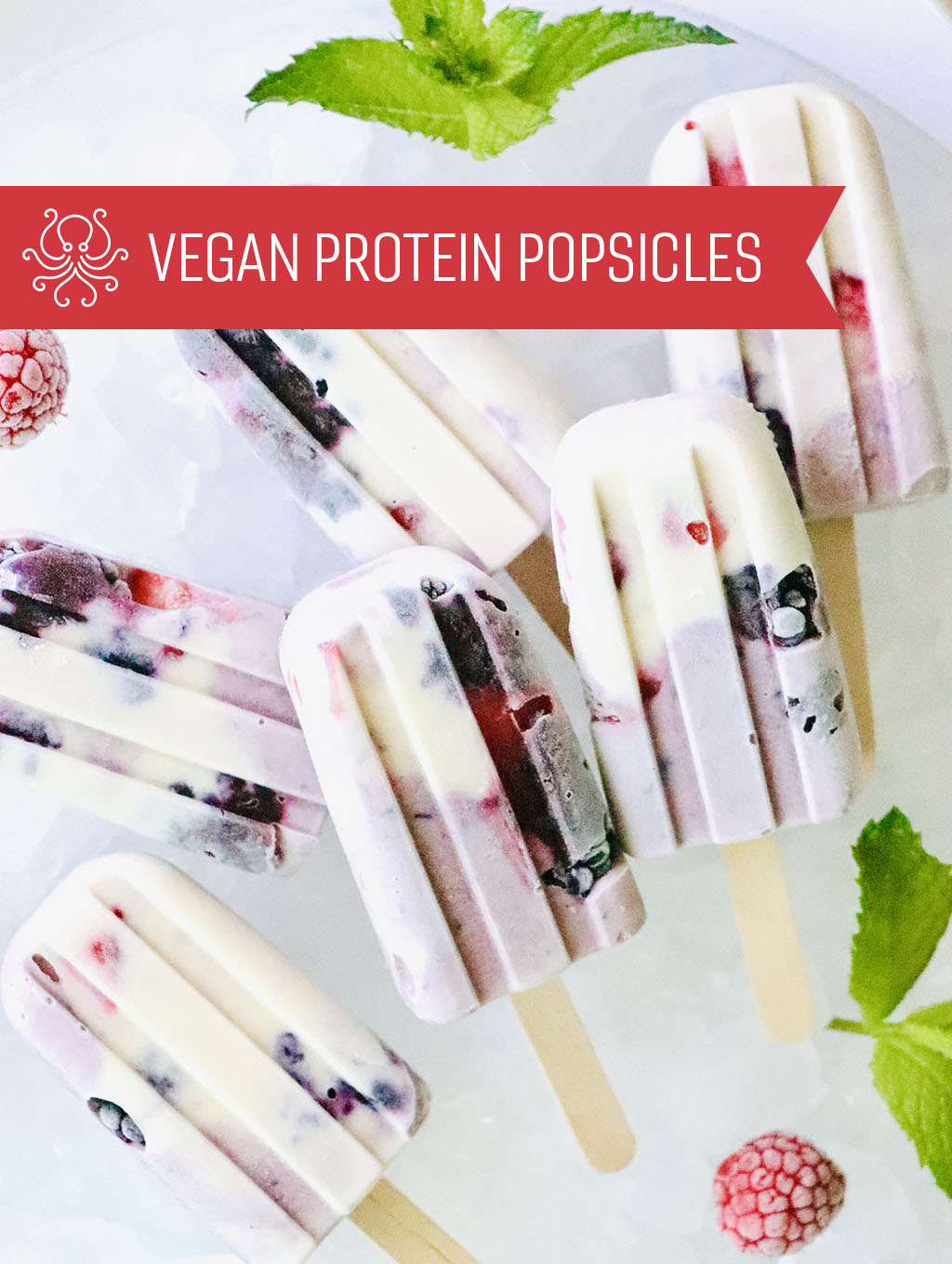 Vegan Protein Popsicles with Octonuts California Almond Protein Powder