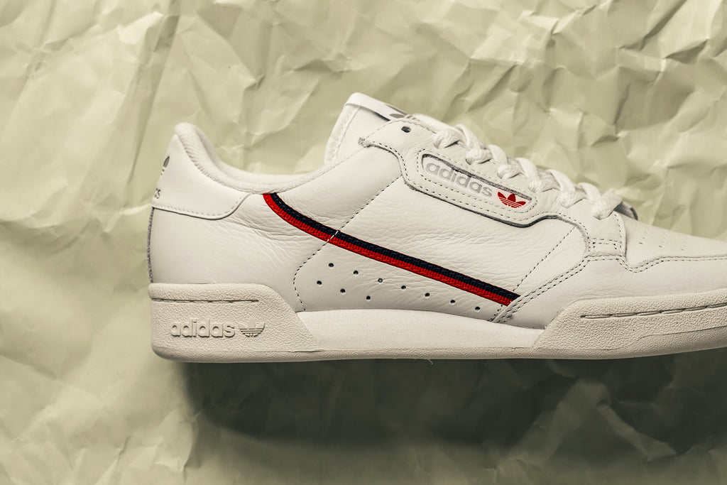 adidas continental 80 off white scarlet