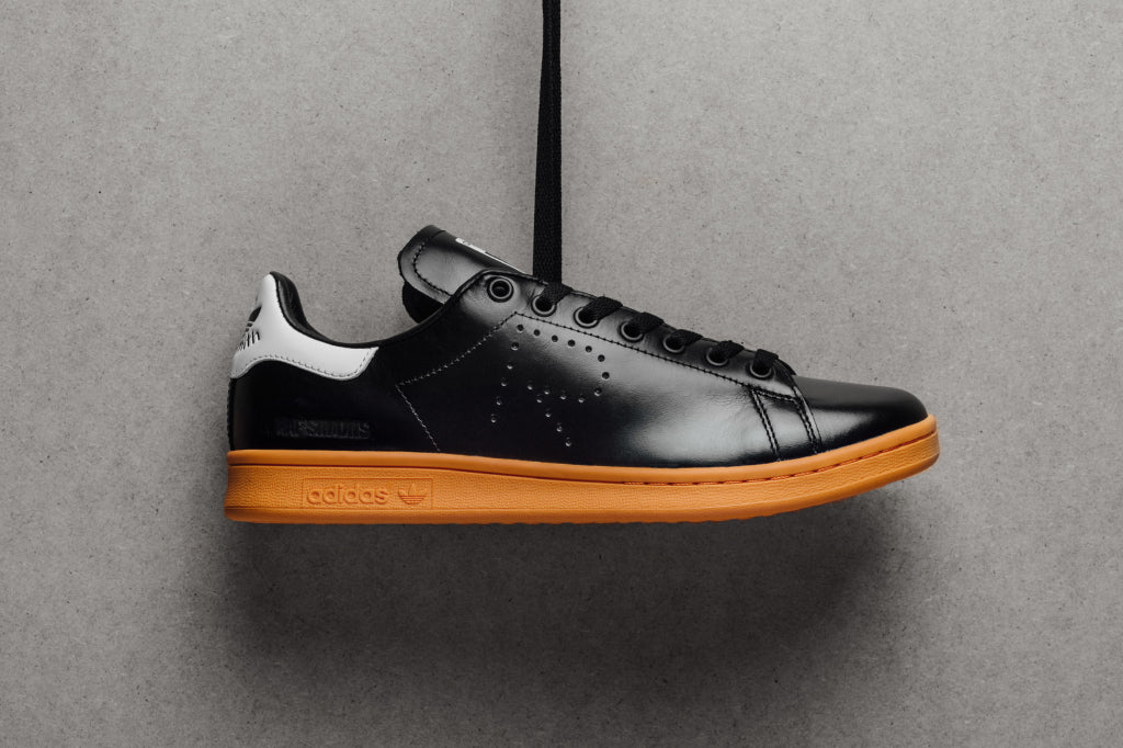 Adidas x Raf Simons Stan Smith In Black/White/Bright Orange Feature