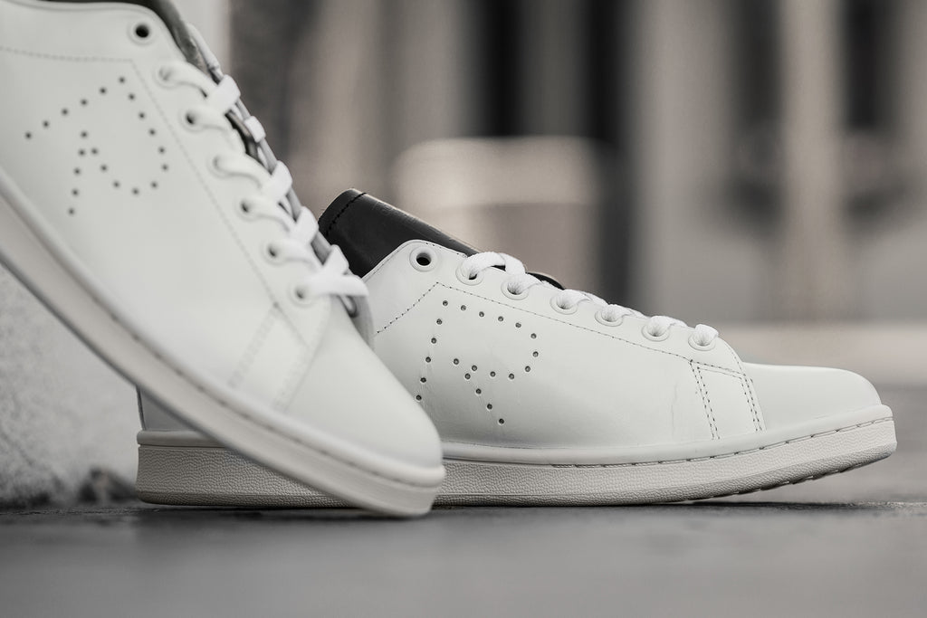 raf simons stan smith black and white