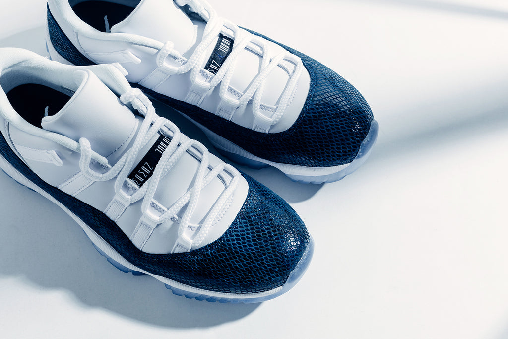 jordan 11 low white black navy