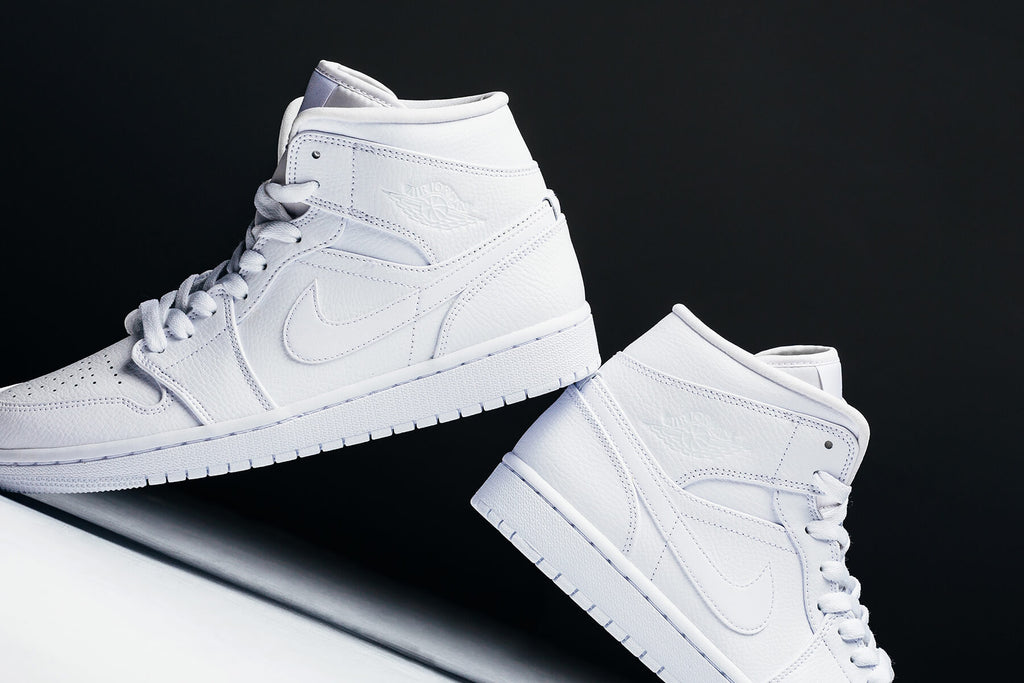 air jordan 1 mid white white white