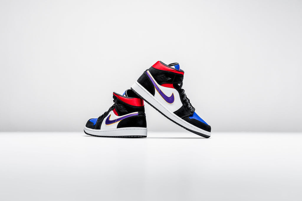 air jordan 1 mid se black field purple white