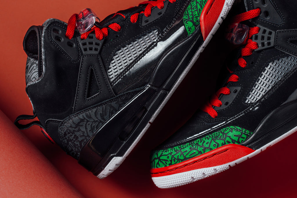 air jordan spizike black red green