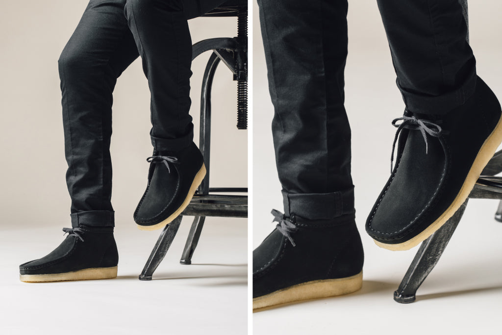 clarks high top wallabees