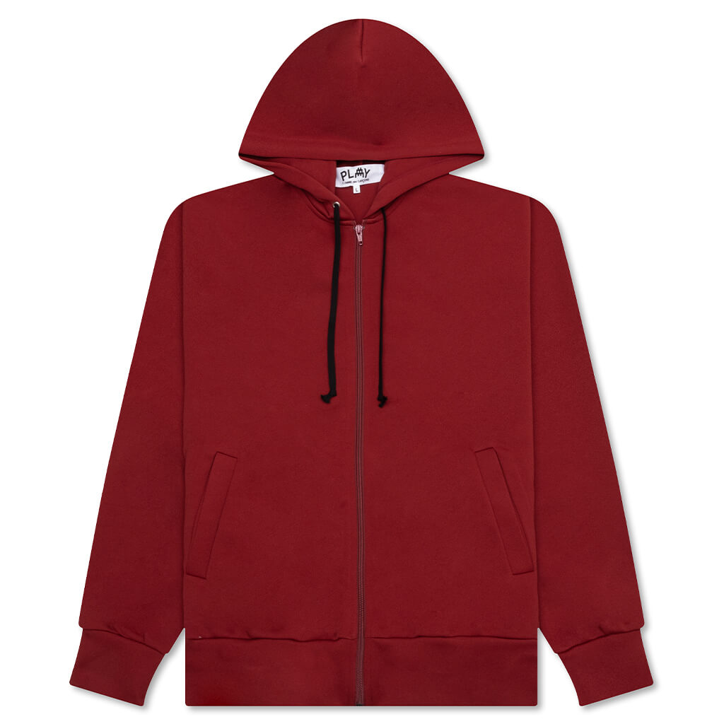 Comme des Garcons PLAY x the Artist Invader Full-Zip Hoodie - Burgundy