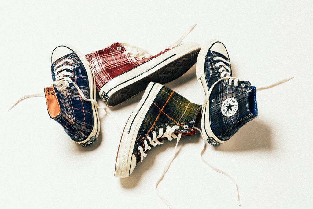 هزيلة مستطيل الأمان plaid converse 70s 