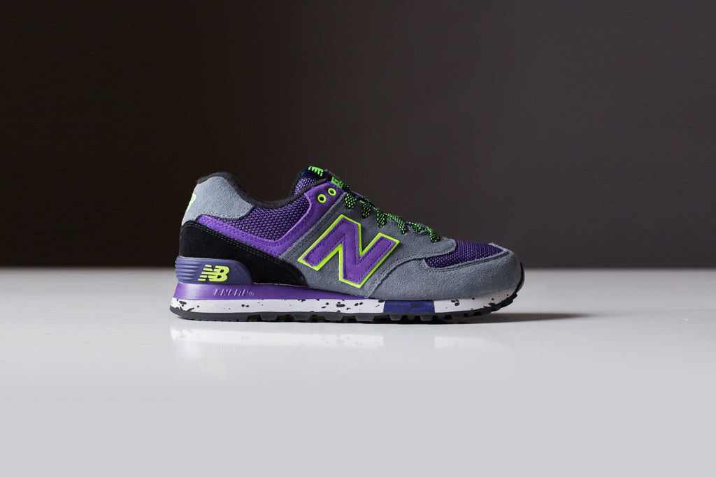 New Balance Men's 574 Outdoor Pack Grey/Black/Purple Now Available