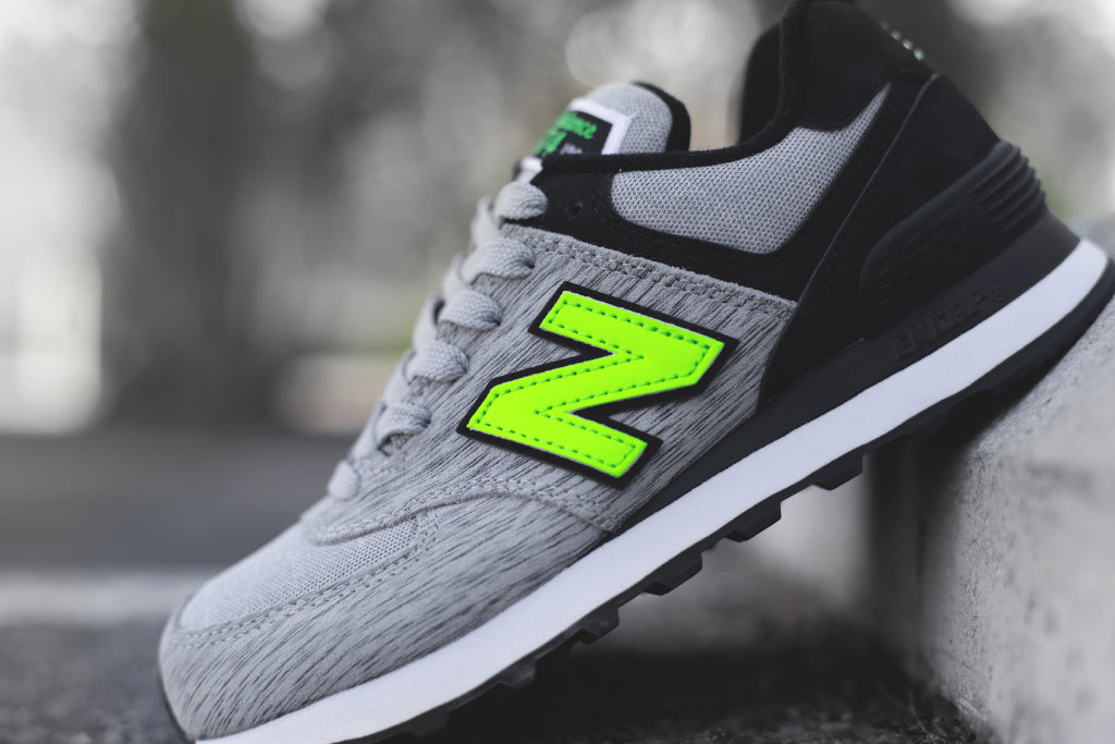 black and lime green new balance