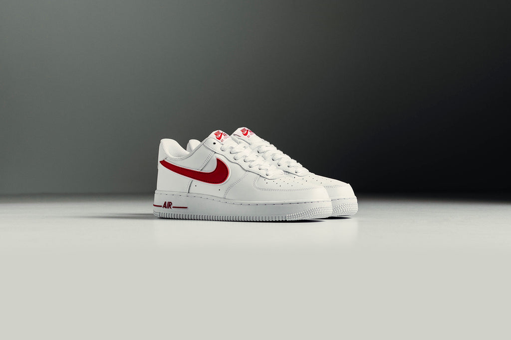 nike air force 1 womens red swoosh