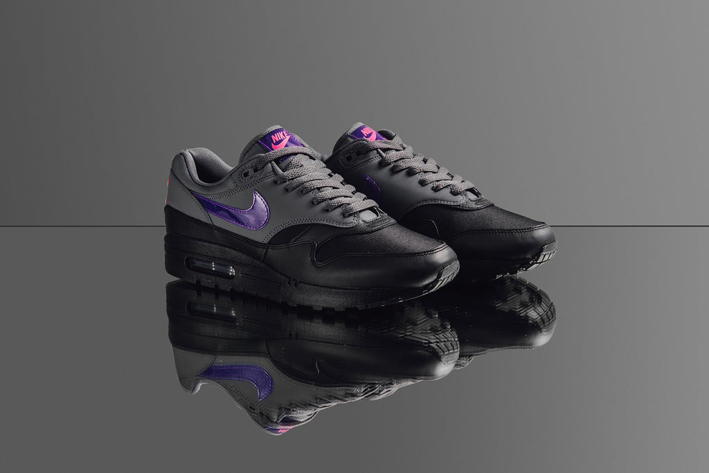 nike air max 1 black grey purple pink