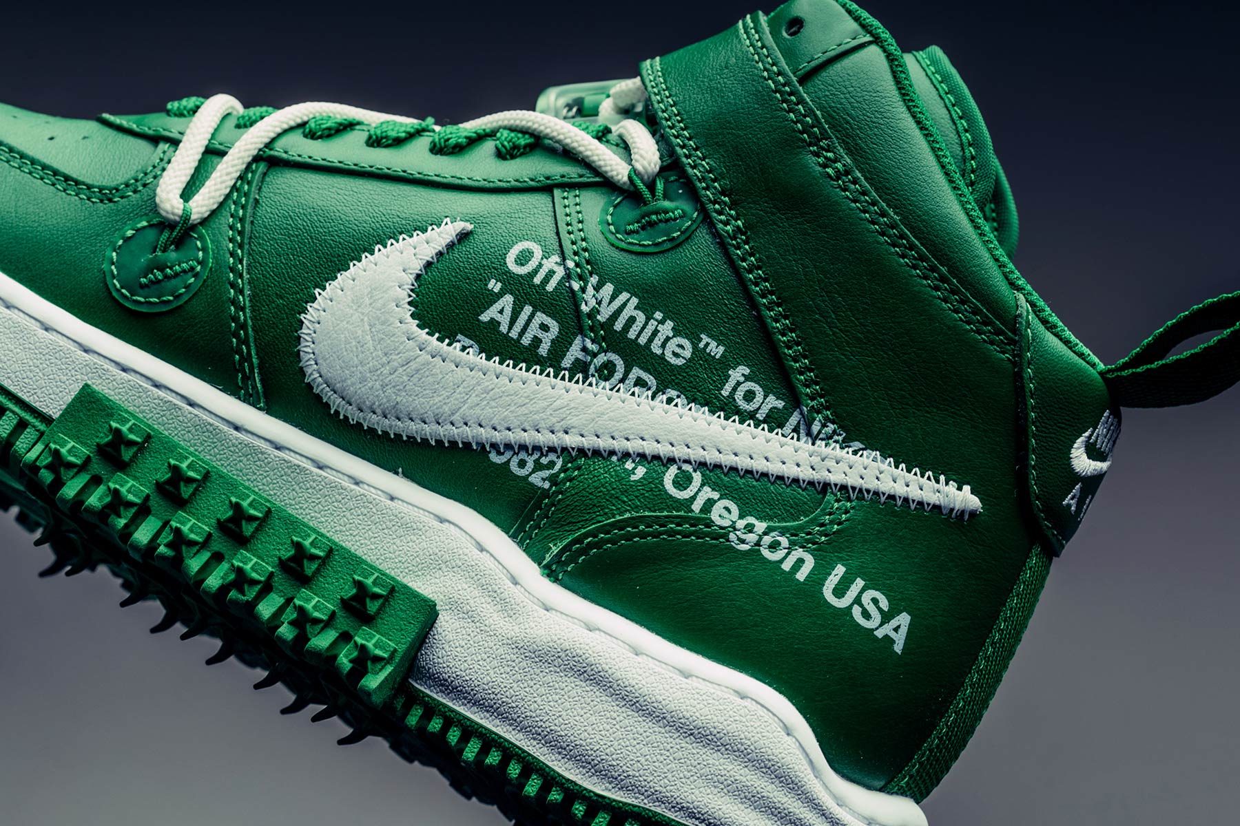 The Off-White x Nike Air Force 1 Mid Pine Green Releases April 28th -  Sneaker News