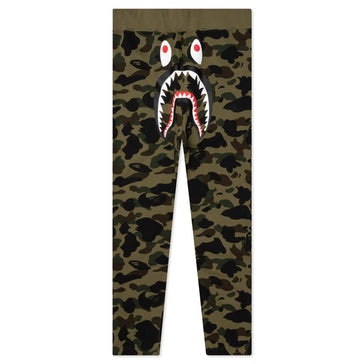 A Bathing Ape Boys XL Shark Head Green Camo Shorts Bape Kids