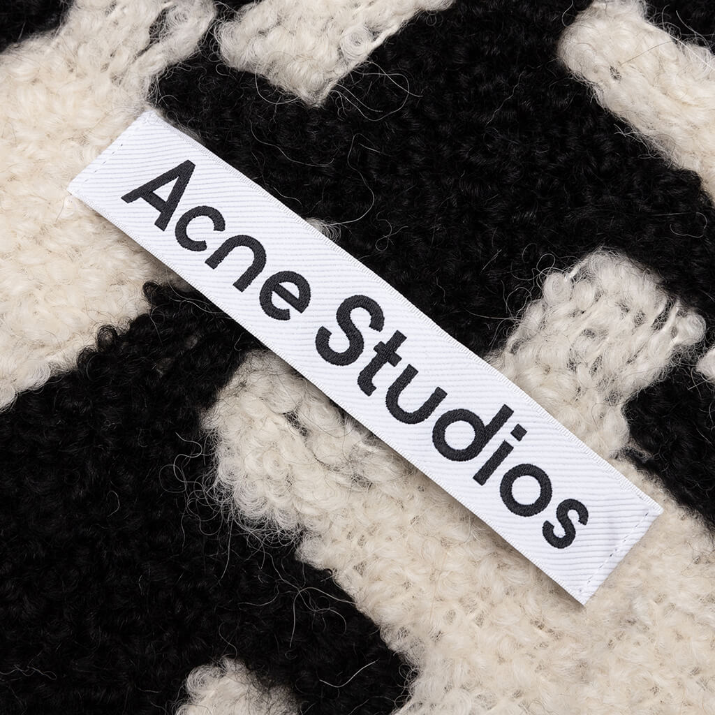 Acne Studios Houndstooth Scarf - White/Black