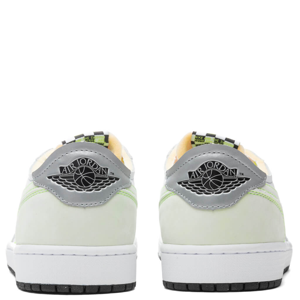 Air Jordan 1 Low Og White Black Ghost Green Feature