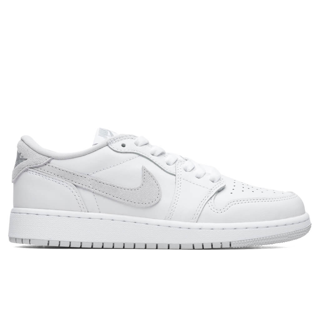 Air Jordan 1 Low Og Gs White Neutral Grey Feature