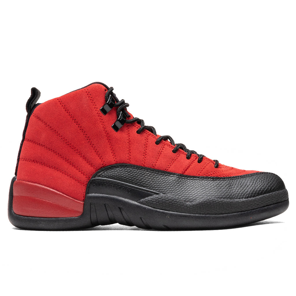 red and black air jordan 12