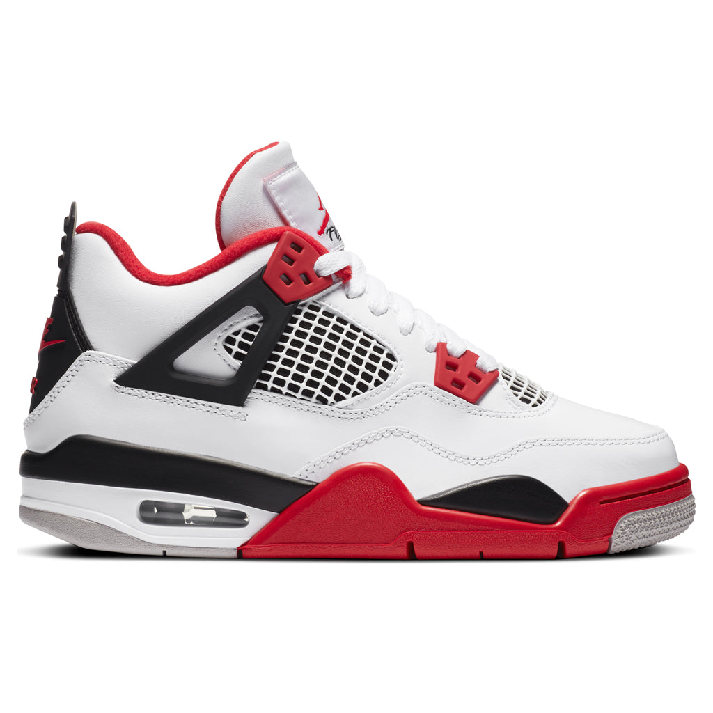 Air Jordan 4 Retro Gs Fire Red Whiteblack Feature