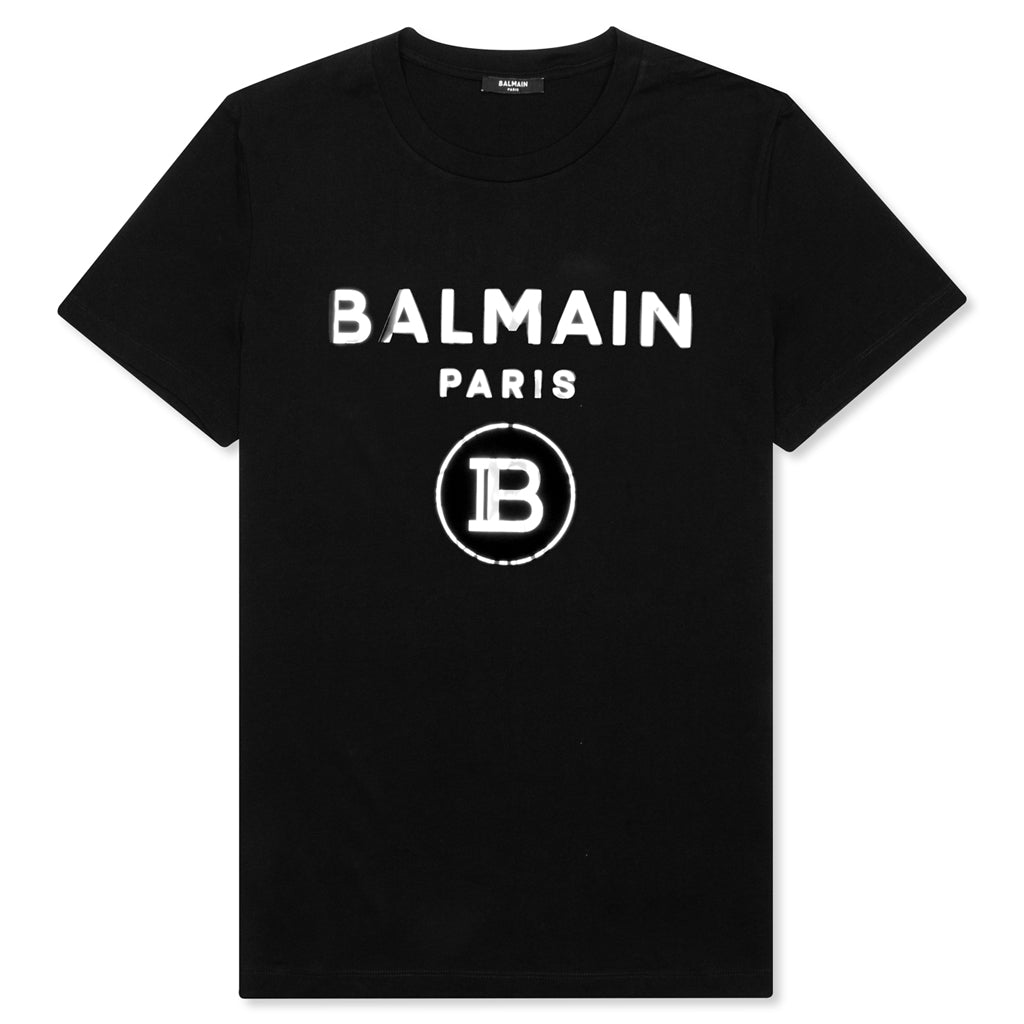 Balmain Silver Foil T-Shirt - Black – Feature