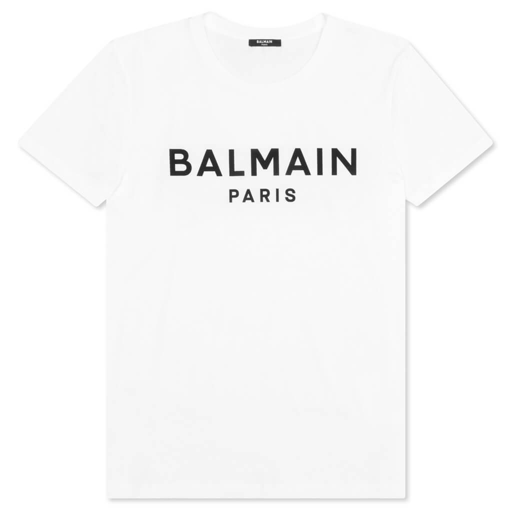 Balmain Printed T-Shirt - Blanc/Noir （プリントTシャツFeature