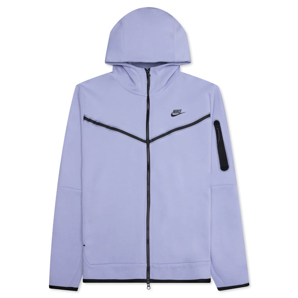 Nike Sportswear Tech Fleece Full Zip Up Hoodie - Light Thistle/Black ...