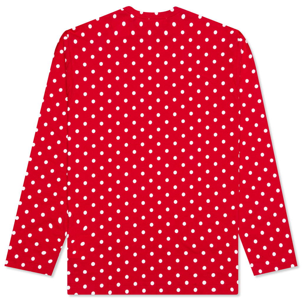 comme des garcon polka dot shirt