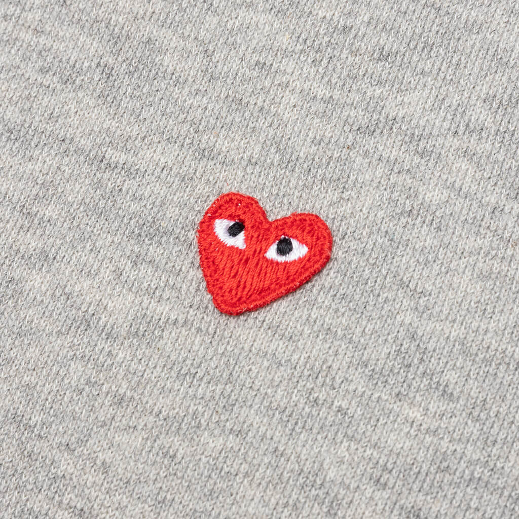 Comme Des Garcons Play Women S Small Red Heart Hoodie Grey コムデギャルソン Play ウィメンズスモールレッドハートパーカーfeature