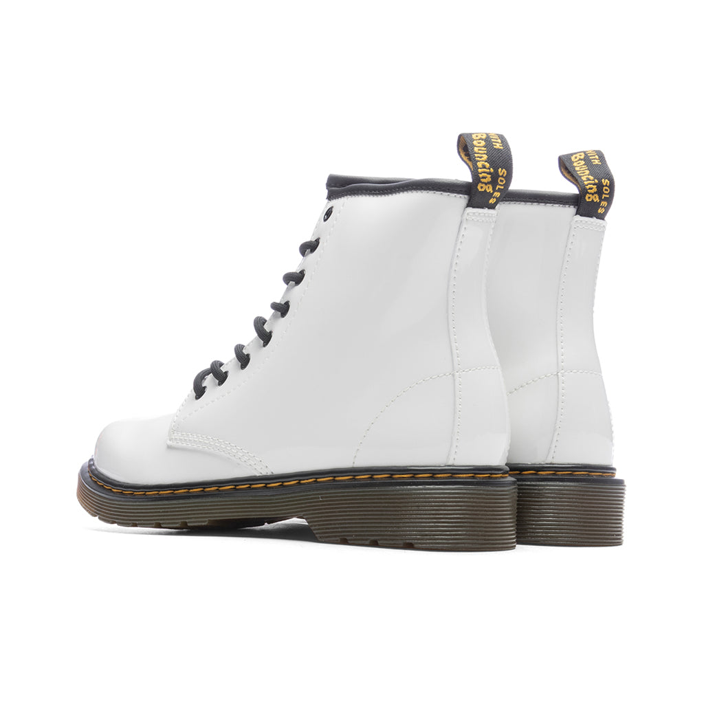 Junior 1460 Patent Leather Boots - White Patent Lamper – Feature