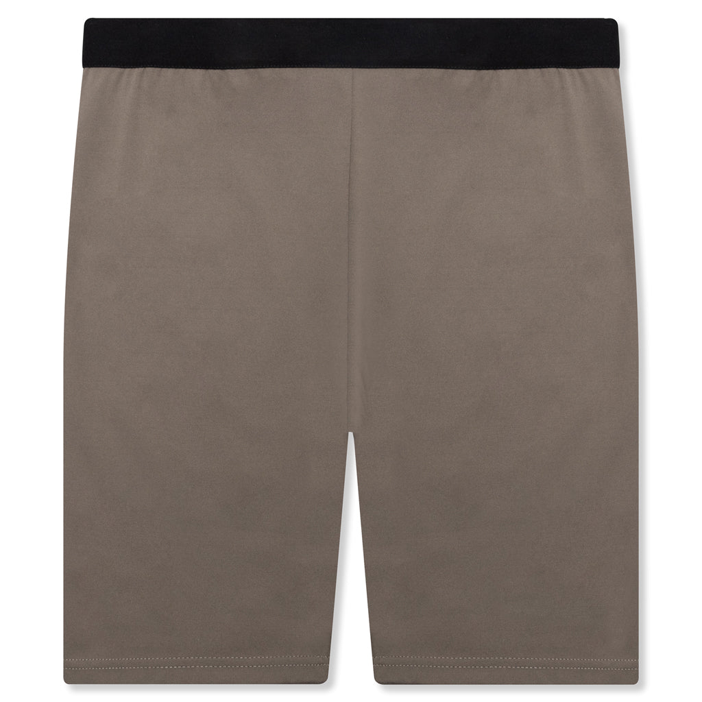 taupe biker shorts