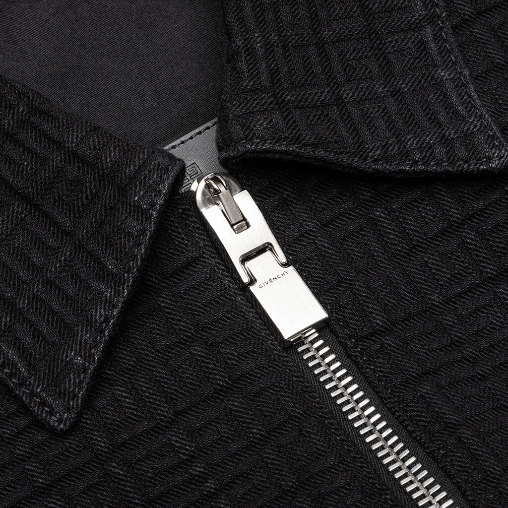Givenchy Zipped 4G Rivet Denim Jacket - Black – Feature