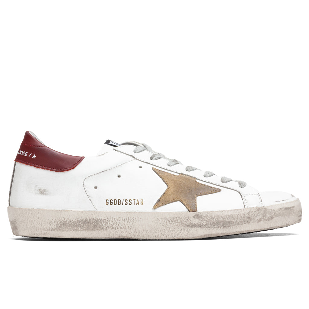 Golden Goose Superstar Leather Upper and Heel Suede Star - White/Cappu ...