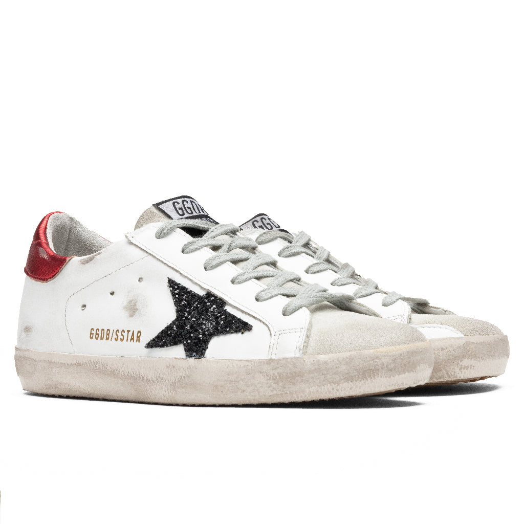 Golden Goose Women's Super-Star Sneakers - White/Ice/Black/Red – Feature