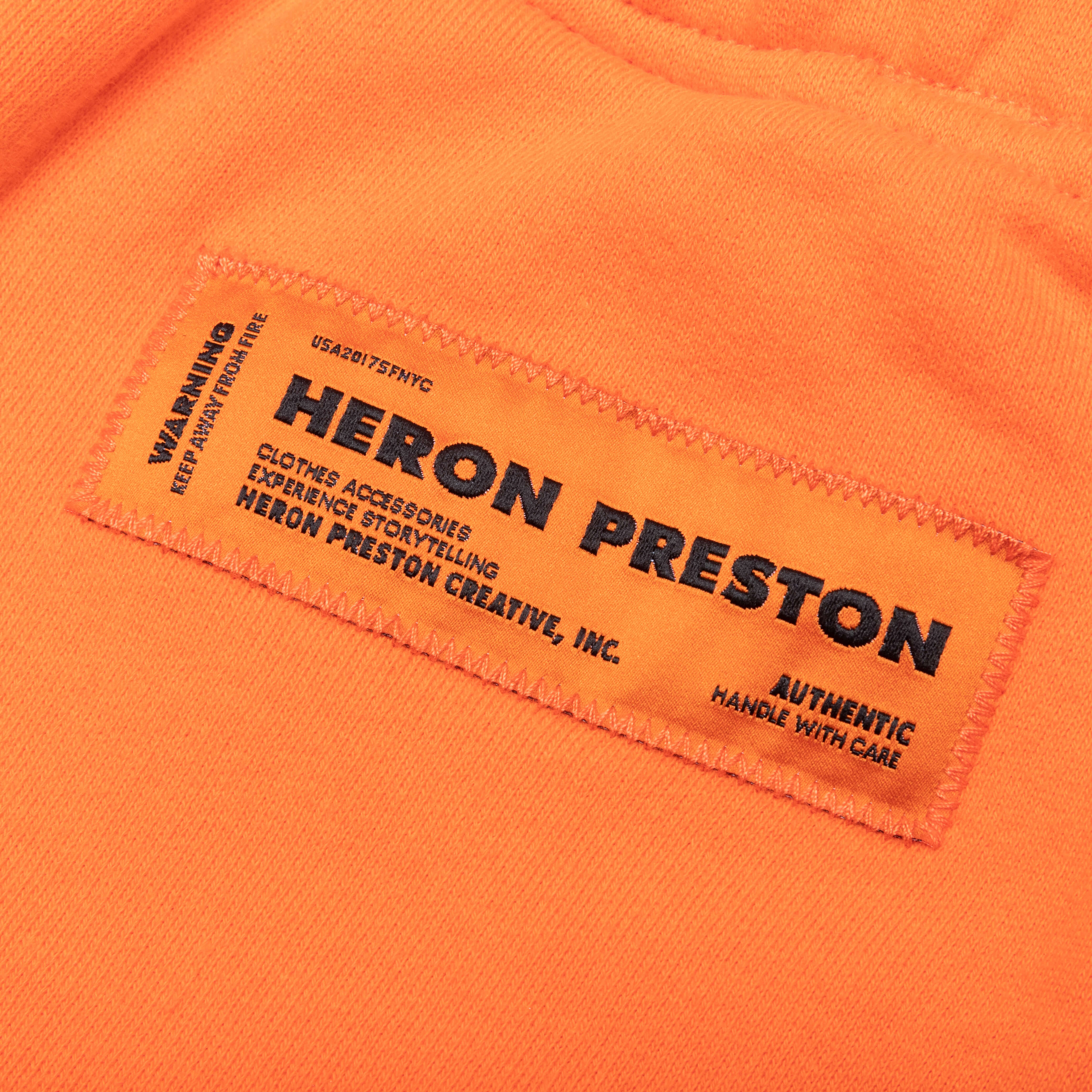 Heron Preston Sweatshorts Logo Recycled CO - Orange/No Color – Feature