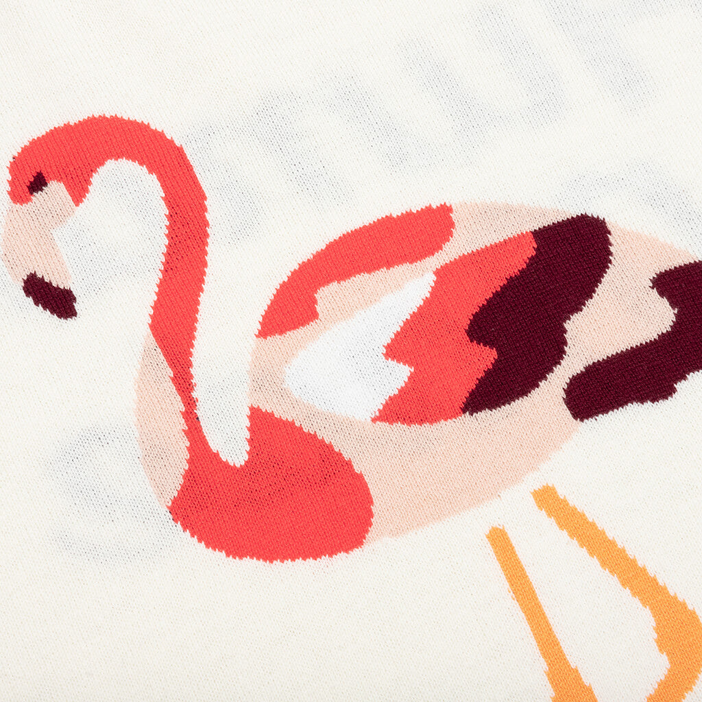 Flamingo Knit Sweater - White – Feature