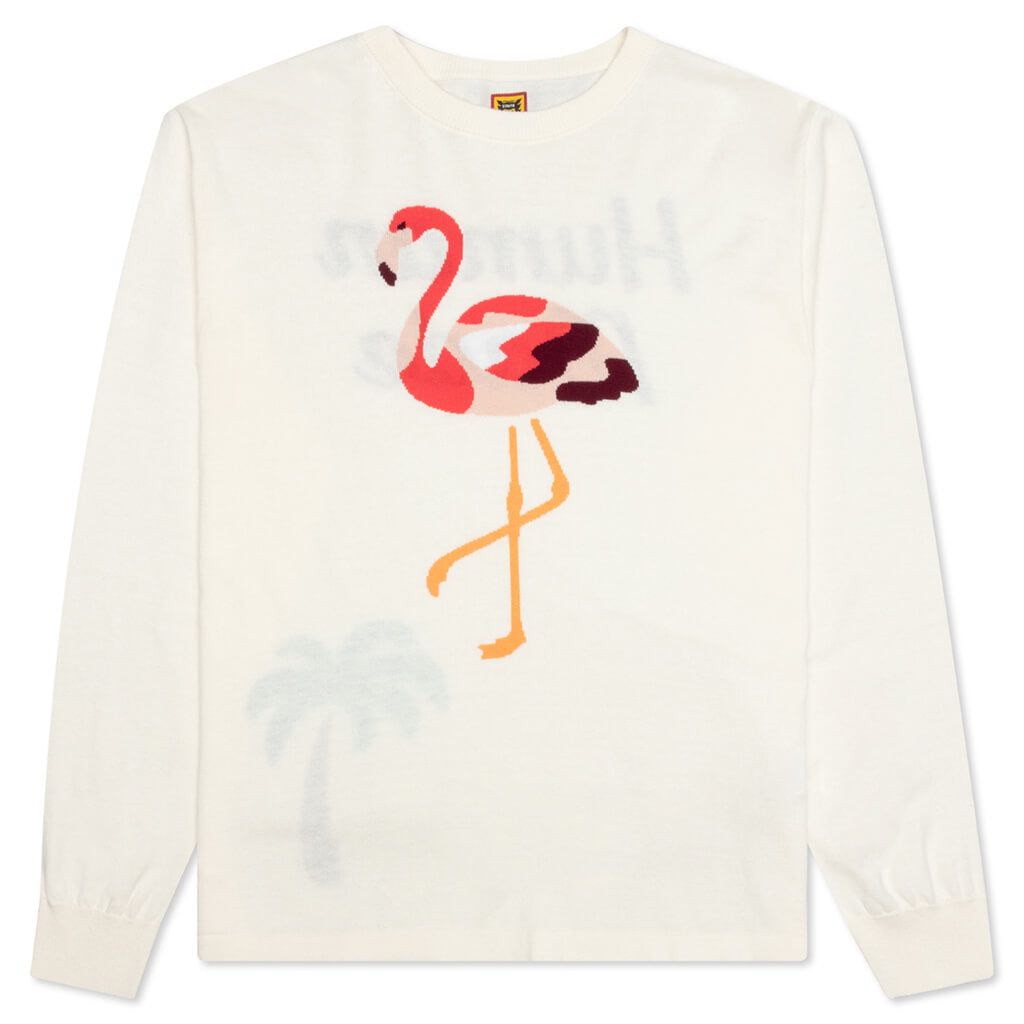 Flamingo Knit Sweater - White – Feature