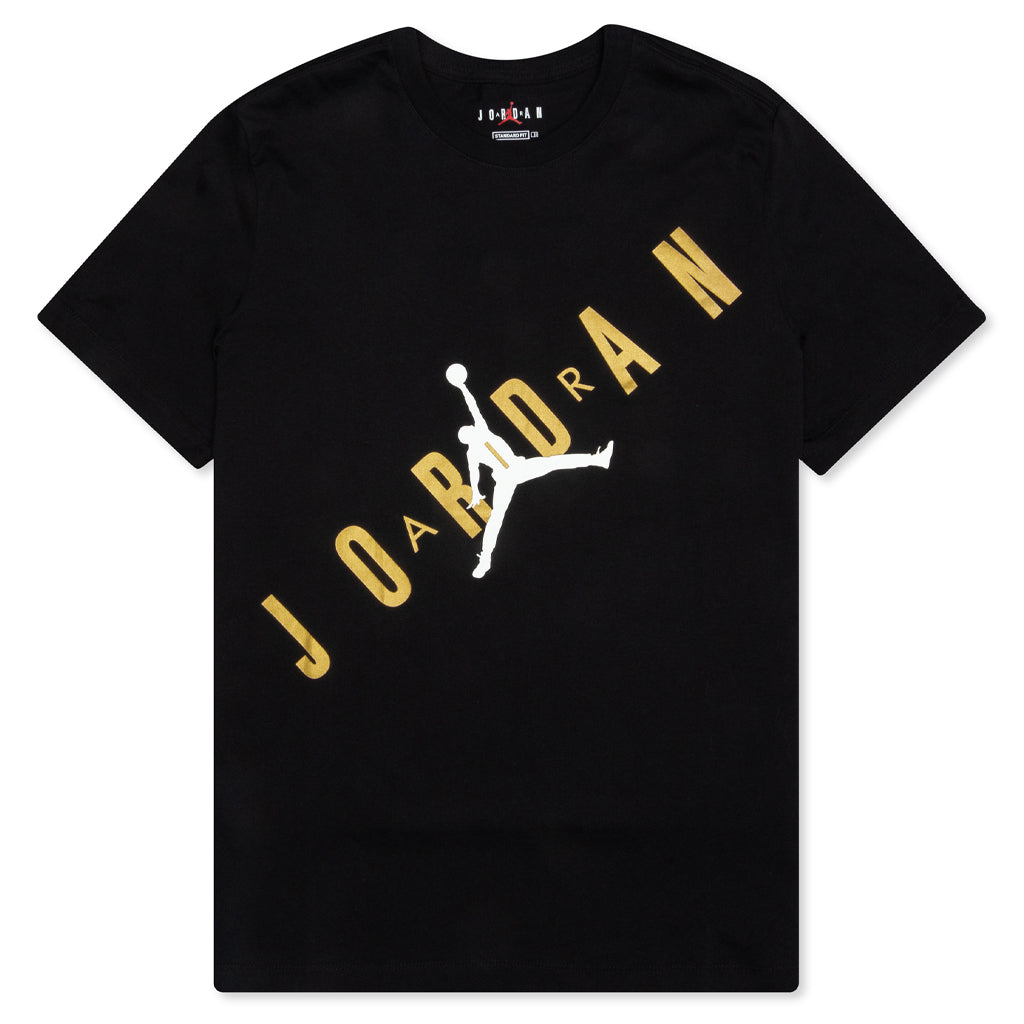 Jordan HBR S/S T-Shirt - Black/Metallic Gold – Feature