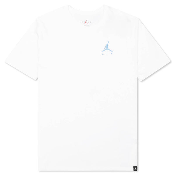 blue black and white jordan shirt