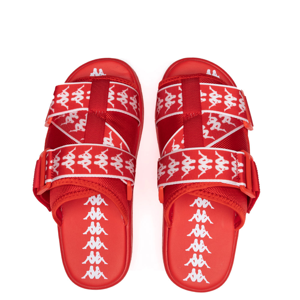 Kappa 222 Banda Mitel 1 Sandals - Red Flame/White – Feature