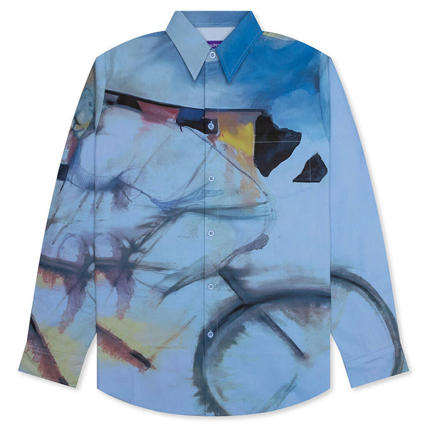 Louis Vuitton x Virgil Abloh Plastron wool shirt with sash and