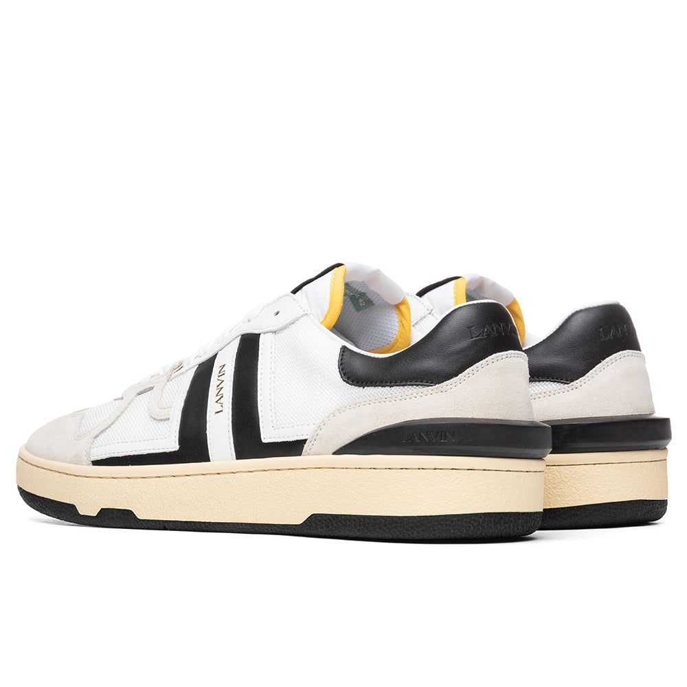 Lanvin Clay Low Top Sneakers - White/Black – Feature